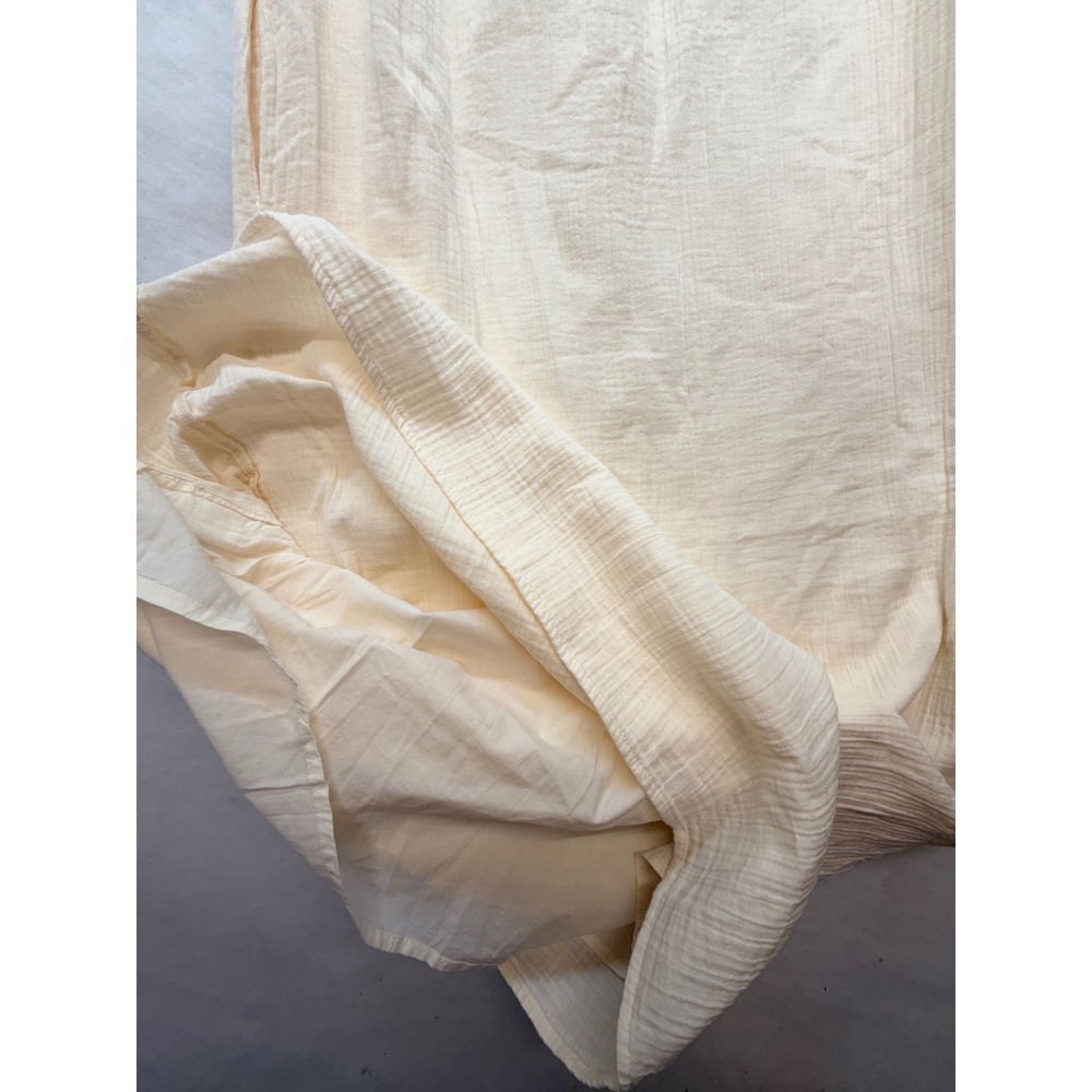 Quince Organic Cotton Gauze Sleeveless Maxi Dress Cream White Small - Picture 8 of 10